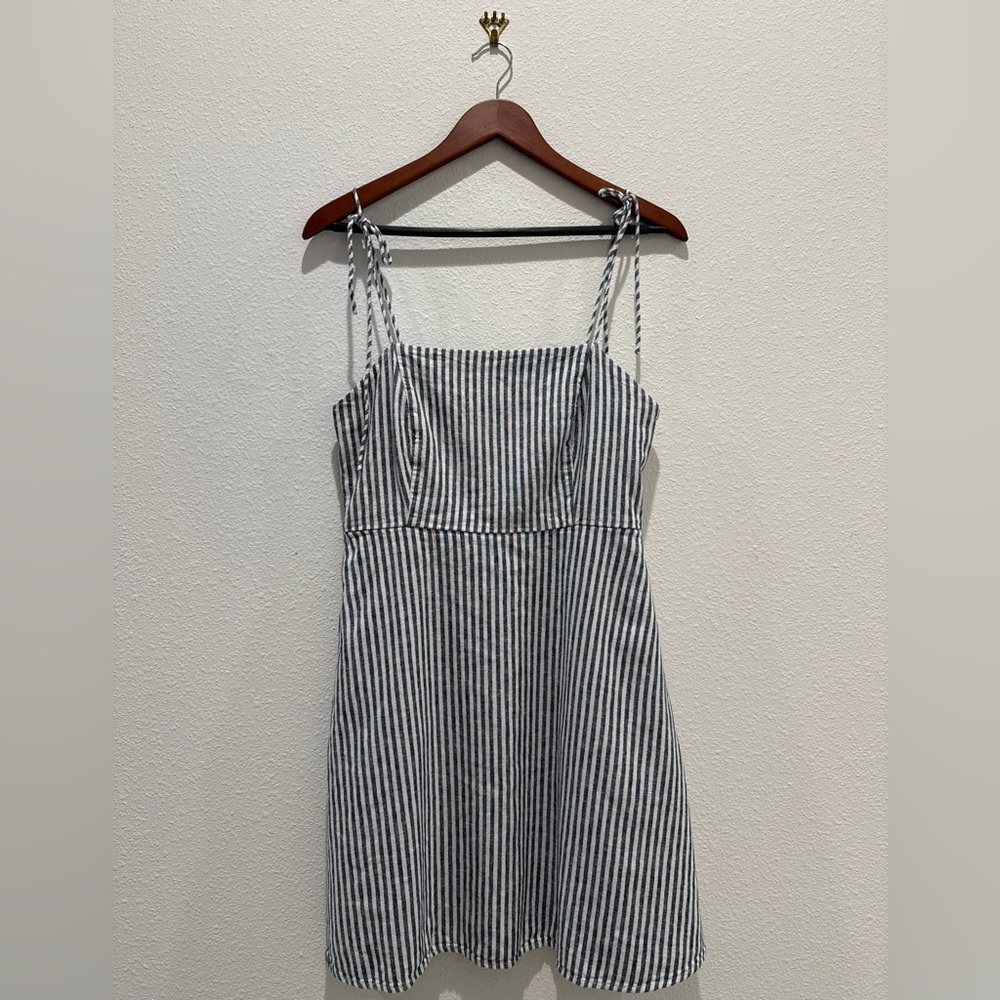Old Navy Blue and White Striped Mini Dress